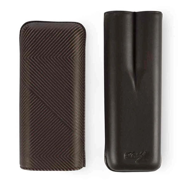 Davidoff Leather Cigar Case Leaf XL-2 大衛杜夫葉脈雪茄皮套XL 2支裝